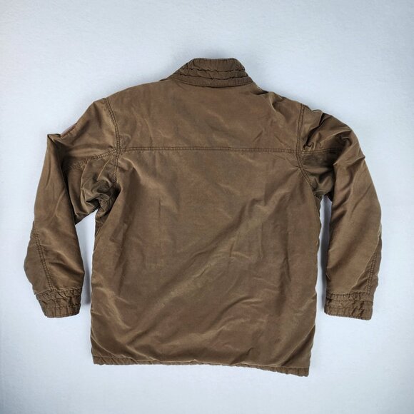 Columbia Mens Mid Weight Flannel and Nylon Lined Coat Size Large Brown - Picture 6 of 15